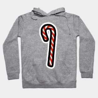 A Candy Cane for Christmas Minimal Art Hoodie